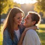 Uśmiechnięta para, Julia i Tomek